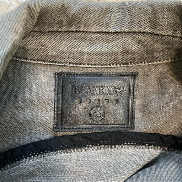 Blank NYC Cargo Moto Biker Jacket with Vegan Leather Panels XS - Picture 9 of 9